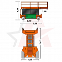 Чертеж Ножничный подъемник Dingli JCPT1712DCL